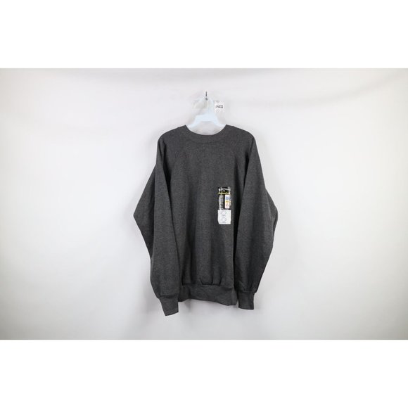 Vintage 80s-90'S printed sweatshirt, size L, men's unclear gray type Vintage Second Hand